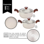 Conjunto Jogo De Panelas Antiaderente Cerâmica Indução 10 Uni