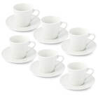 Conjunto Jogo De Xícara Branca Lisa Com Pires 80ml