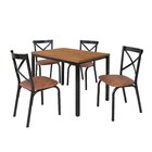 Conjunto Karina Flex 1,10m Tampo Laminado Com 4 Cadeiras Pret