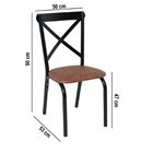 Conjunto Karina Flex 1,36m Tampo Laminado Com 6 Cadeiras Pret