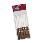 Conjunto Kit 12 Facas Churrasco Com Cabo Madeira Martinazzo