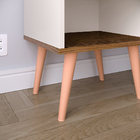 Conjunto Kit 2 Mesas De Cabeceira Compacta Retrô Mesinha Quar