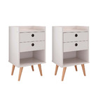 Conjunto Kit 2 Mesas de Cabeceira Moderna Bento Mesinha Quart