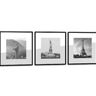 Conjunto Kit 3 Quadros Decorativos Maravilhas Com Moldura + V