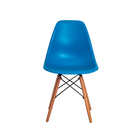 Conjunto Kit 4 Cadeiras Eiffel Eames Azul + 1 Mesa Eames 80cm