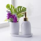 Conjunto Kit Banheiro Cerâmica Branco E Dourado Londres