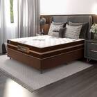 Conjunto Kit Cama Box Sintetico Casal Com Colchão Texas Mola