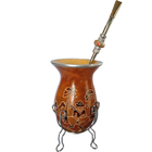 Conjunto Kit Chimarrão Mate Tererê Bomba E Cuia Com Tripé Gaú