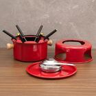 Conjunto Kit Fondue Alpes Para Chocolate Ou Queijo 11 Peças