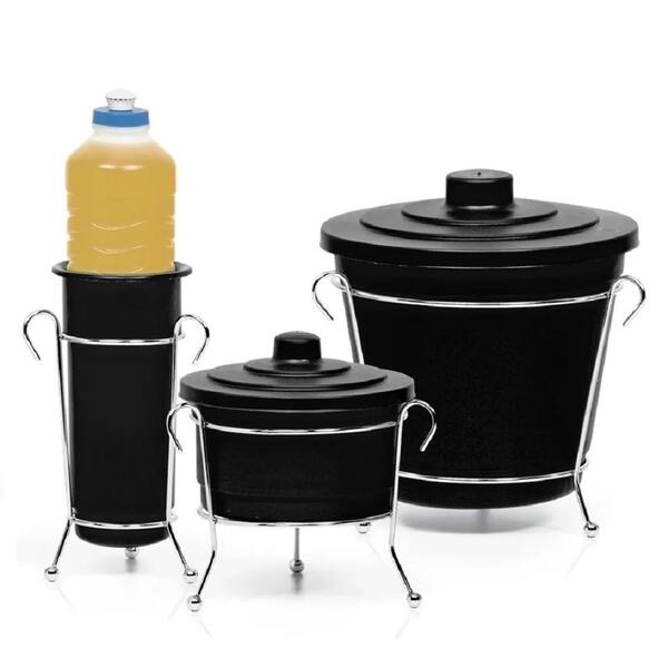 Conjunto Kit Para Pia Cromo Colors Preto 301-7 - Niquelart