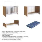 Conjunto Kit Quarto Infantil Berço 3 Em 1 Colchão Guarda Roup