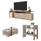 Conjunto Kit Sala Bancada Mesa Aparador Columbus Caemmun