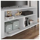 Conjunto Kit Sala De Estar Rack Mesa Aparador Opala Branco