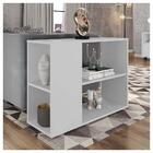 Conjunto Kit Sala De Estar Rack Mesas Opala Branco Caemmun