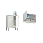 Conjunto Lavanderia Aéreo 2 Portas 1 Prateleira E Balcão 2 Po