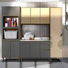 Conjunto Lavanderia Multiuso 4 Peças Amêndoa Chumbo Azaléia S