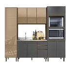 Conjunto Lavanderia Multiuso 4 Peças Amêndoa Chumbo Azaléia S