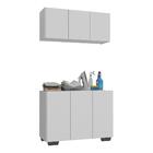 Conjunto Lavanderia Multiuso Armário Aéreo E Balcão 3 Portas