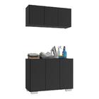 Conjunto Lavanderia Multiuso Armário Aéreo E Balcão 3 Portas