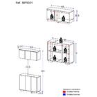 Conjunto Lavanderia Multiuso Armário Aéreo E Balcão 3 Portas