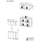 Conjunto Lavanderia Multiuso Armário Aéreo E Balcão 3 Portas