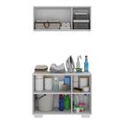 Conjunto Lavanderia Multiuso Armário Aéreo E Balcão 3 Portas