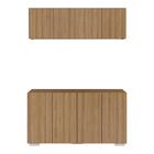 Conjunto Lavanderia Multiuso Armário Aéreo E Balcão 4 Portas