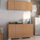 Conjunto Lavanderia Multiuso Armário Aéreo E Balcão 4 Portas