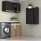 Conjunto Lavanderia Multiuso Armário E Mesa Dobrável Multimóv