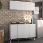 Conjunto Lavanderia Retrô Multiuso Armário Aéreo E Balcão 4 P