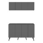 Conjunto Lavanderia Retrô Multiuso Armário Aéreo E Balcão 4 P