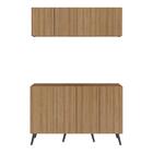 Conjunto Lavanderia Retrô Multiuso Armário Aéreo E Balcão 4 P