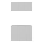 Conjunto Lavanderia Suspenso Multiuso Armário Aéreo E Balcão