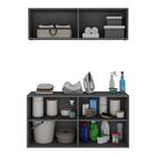 Conjunto Lavanderia Suspenso Multiuso Armário Aéreo E Balcão