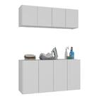 Conjunto Lavanderia Suspenso Multiuso Armário Aéreo E Balcão