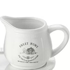 Conjunto Leiteira E Açucareiro Com Bandeja Em Ceramica Sweet