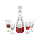 Conjunto Licoreira De Vidro 1 Litro E 4 Taças 200 Ml - Hauskr