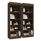 Conjunto Livreiro Lucca Castanho