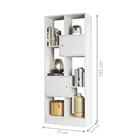 Conjunto Livreiros Com Estantes Frankfurt Branco Ebano Rustico