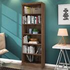 Conjunto Livreiros Com Estantes Frankfurt Branco Ebano Rustico