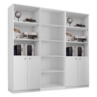 Conjunto Livreiros Estantes Para Escritório 4 Portas Nelson B