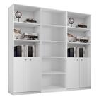 Conjunto Livreiros Estantes Para Escritório 4 Portas Nelson B