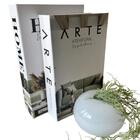 Conjunto Livro De Papelão Decorativo + Vaso Branco De Vidro