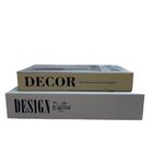 Conjunto Livro De Papelão Decorativo 'design' E 'decor'