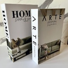 Conjunto Livro De Papelão Decorativo Estampa 'home' E 'arte'