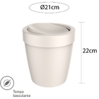 Conjunto Lixeira 5l Com Suporte Para Papel Higiênico Casa Ou