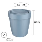 Conjunto Lixeira 5l Com Suporte Para Papel Higiênico Casa Ou