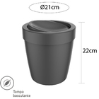 Conjunto Lixeira 5l Com Suporte Para Papel Higiênico Casa Ou