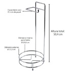 Conjunto Lixeira Redonda 5l Com Suporte P/ Papel Higiênico Ro