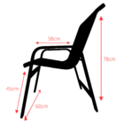 Conjunto Lótus Com Mesa 80cm Ripada + 4 Poltronas + Ombrelone